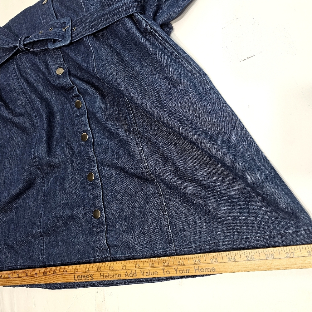 Classic Long Sleeve Denim Dress - Picture 12 of 12